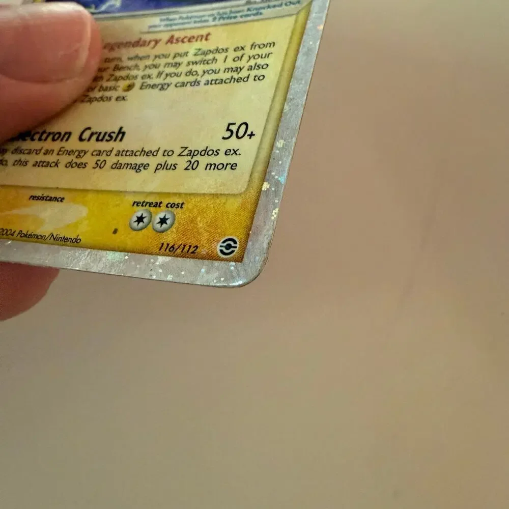 Pokemon TCG Zapdos ex FireRed & LeafGreen Holo 116/112 English Card
